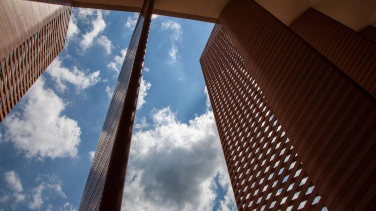 Louver windows of Carl Icahn Laboratory